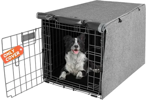 Vista 20 de X-ZONE PET - Funda impermeable para jaula de perro, 24 pulgadas, color negro con ventana