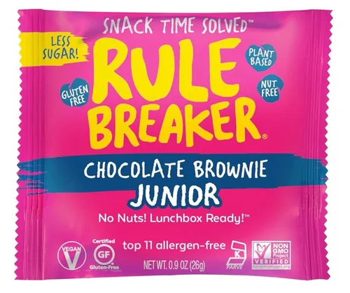 Vista 22 de Rule Breaker - Galletas veganas, sin gluten, sin nueces, hipoalergénicas, Kosher, envueltas individualmente, 1.9 oz, aperitivos