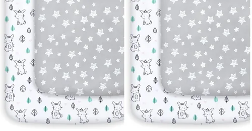 Vista 5 de Pack and Play Sheets - Sábanas para cuna, sábana bajera elástica para niños