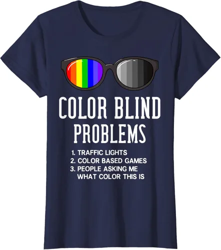 Vista 23 de Color Blind Problems - Camiseta para regalo con gafas de prueba
