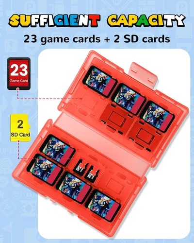 Vista 2 de oqpa for Nintendo Switch Game Case for SwitchOLEDLite Game Card with 24 Game Slots & 2 Micro SD Card Slots Cute Cartoon Design Holder for Switch