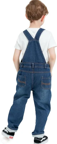 Vista 3 de GRANDWISH Overol de mezclilla con peto para niños, talla 3T-10