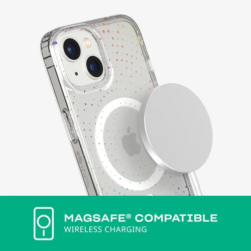Vista 3 de tech21 iPhone 14 Evo Sparkle compatible con MagSafe® - Funda brillante y resistente a los arañazos con protección contra caídas de 12 pies