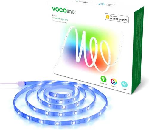 Vista 7 de VOCOlinc - Tira de luz LED que funciona con Homekit Alexa y el asistente de Google, no requiere Hub, 2.4 GHZ