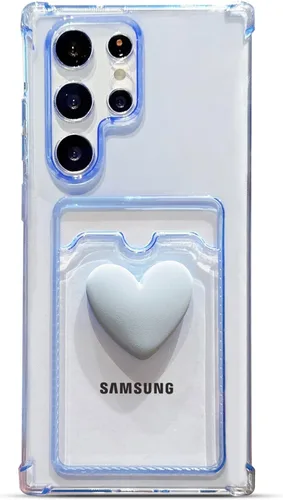 Vista 17 de Tuokiou Funda compatible con Samsung Galaxy Note 20, bonito diseño de corazón 3D, protección suave a prueba de golpes con tarjetero para Samsung
