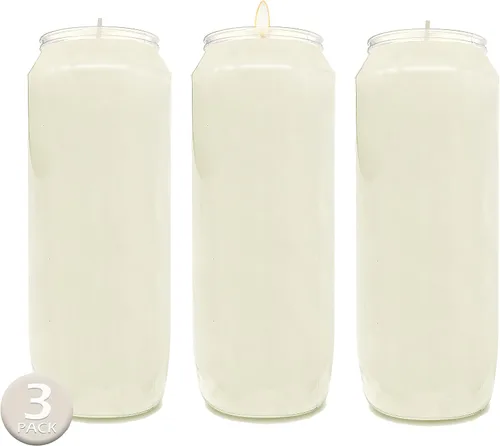Vista 9 de Hyoola - Velas de oración de 9 días de 7 pulgadas de alto, velas de pilar para uso religioso, conmemorativo, decoración de fiesta, vigilia