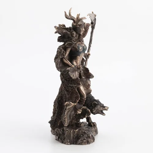 Vista 3 de Veronese Design 10,4 pulgadas Hel diosa nórdica del inframundo escultura de bronce antiguo