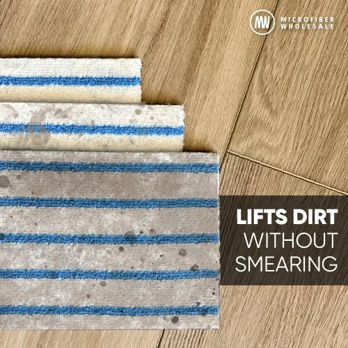 Vista 3 de Almohadillas de microfibra semidesechables MWipes de 10 pulgadas para trapeador, compatibles con Swiffer Wet Jet, cabezales planos de repuesto