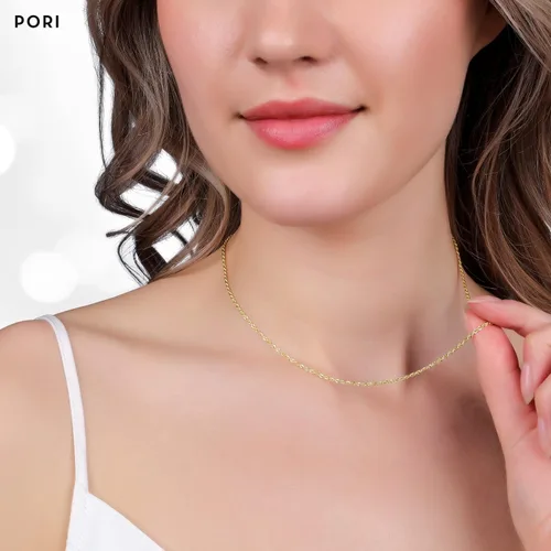 Vista 4 de PORI JEWELERS 18K Yellow Gold 1.5MM, 1.8MM, 2MM, 2.5MM, 3MM, 4MM, or 5MM Diamond Cut Rope Chain Necklace Unisex Sizes 16"-30