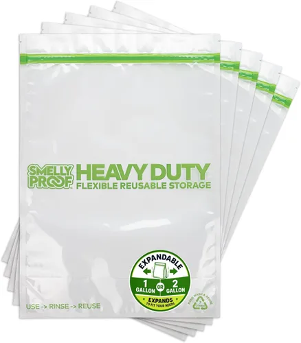 Vista 9 de 50 x HEAVY DUTY 5mils Thick Dishwasher-Safe STAND-UP Reusable Bags, US-MADE, Extra Durable Washable Reclosable Food Storage Extra Large Bags, XXL