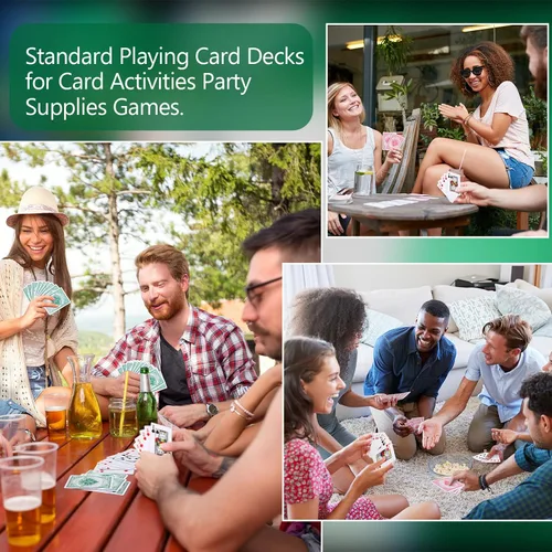 Vista 5 de Zubebe Juego de 12 cartas de juego con 12 colores de baraja de cartas a granel índice jumbo en tamaño de póquer barajas de póquer estándar
