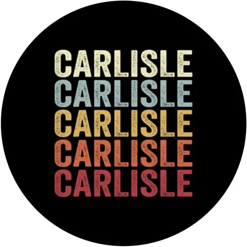Vista 3 de Carlisle Massachusetts Carlisle MA Retro Vintage Text PopSockets Swappable PopGrip