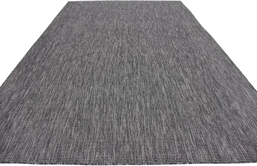 Vista 4 de Unique Loom Collection Alfombra de Área Tejido Plano Casual Transicional Sólida Jaspeada para Interiores/Exteriores