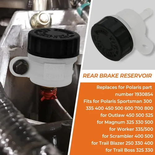 Vista 6 de Transparente motocicleta freno trasero cilindro maestro tanque aceite taza líquido depósito de botella para Polaris Sportsman Scrambler Outlaw