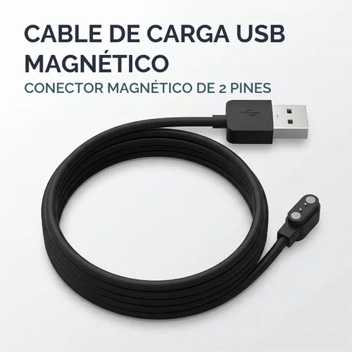 Vista 2 de Compatible con cargador de reloj inteligente Da Fit, cable de cargador USB de repuesto de 3.3 pies, cable de carga para reloj inteligente, reloj