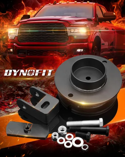 Vista 2 de dynofit Kit de elevación de nivelación delantera de 2 pulgadas para Ram 2500 4WD 2014-2026, Ram 3500 (4x4) 2013-2026, espaciadores de puntal