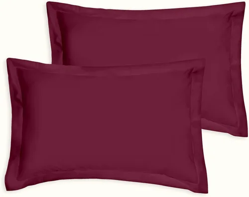 Vista 13 de Kotton Culture Juego de 2 fundas de almohada estándar de 20 x 26 pulgadas, fundas de almohada decorativas, 100% algodón egipcio de 600 hilos