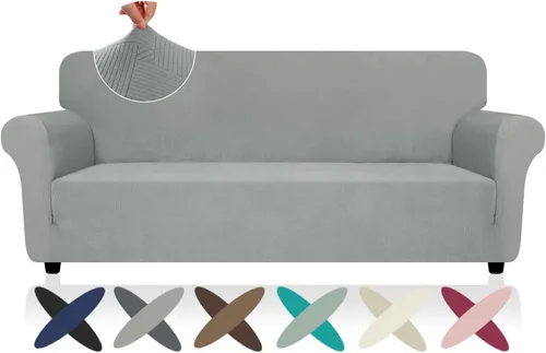 Vista 72 de ZNSAYOTX Funda súper elástica para silla (30"-47"), nuevas fundas de silla a rayas para sala de estar, aptas para perros y mascotas, protector