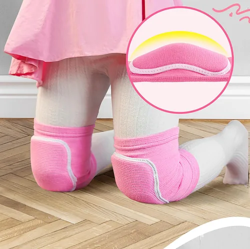 Vista 6 de YYaaloa Rodilleras de esponja transpirable flexible y elástica para voleibol, baile, fútbol, yoga, baloncesto y patinaje (M, negro, 1 par)