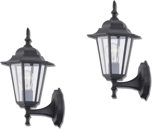 Vista 9 de WISBEAM Farol de pared para exteriores, aplique de pared como accesorio de iluminación de porche, base E26 de 60 W máximo, carcasa de metal más