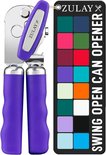 Vista 18 de Zulay Kitchen Abrelatas manual de acero inoxidable resistente con abridor de botellas, abrelatas manual a prueba de óxido con perilla giratoria