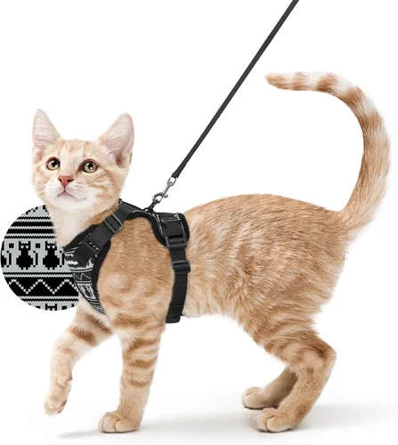 Vista 41 de rabbitgoo Cat Harness and Leash Set, Escape Proof Vest, Berry Pounce