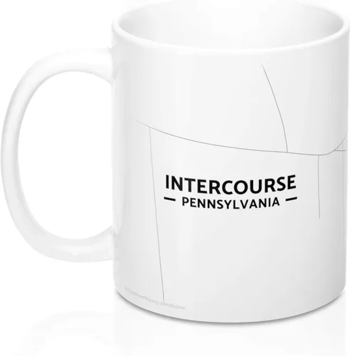 Vista 3 de Intercourse, Pennsylvania PA Map Mug (11 oz)