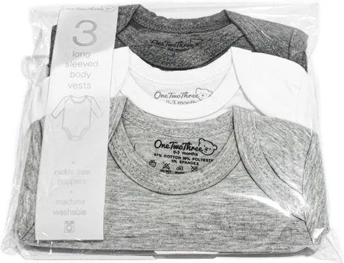 Vista 2 de 123 Bear - Mamelucos unisex de manga corta de algodón y spandex para bebé niño y niña