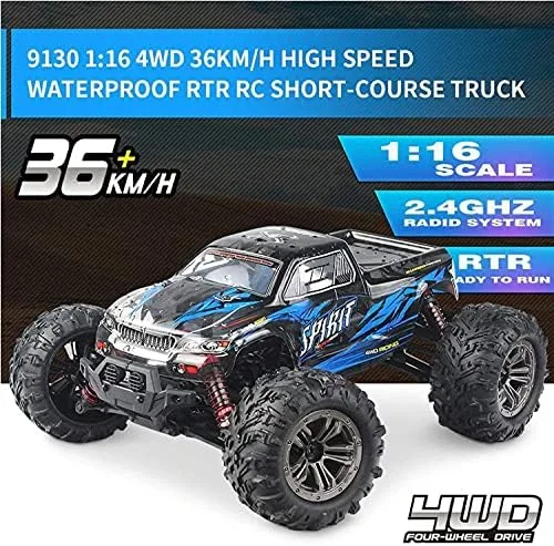 Vista 2 de FMT - Camiones RC de alta velocidad a escala 1:16 de 36 kmh para adultos – 4WD eléctrico todoterreno a prueba de agua, vehículos de control
