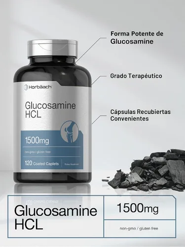 Vista 3 de Horbäach Glucosamina HCL 1500mg 120 comprimidos