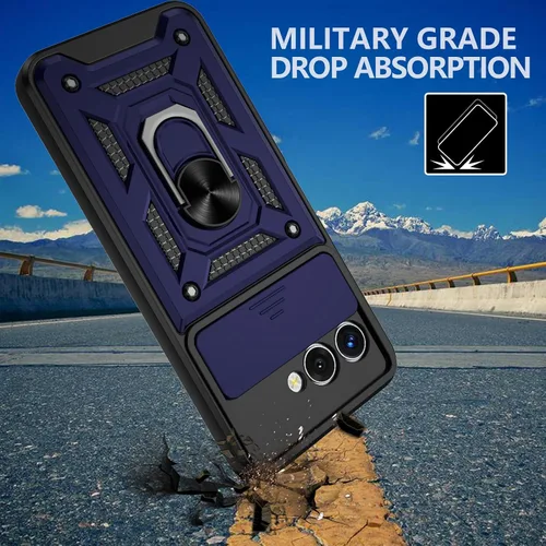 Vista 3 de Funda para Galaxy S6 Edge Plus, S6 Edge + con [3X protector de pantalla suave HD], soporte de anillo integrado y soporte magnético para automóvil, a