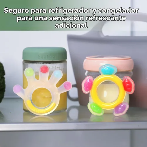 Vista 6 de Haakaa Combo de mordedor de silicona, juguetes de dentición