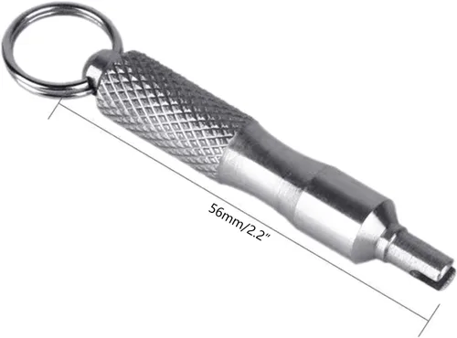 Vista 5 de Tire Air Core Wrench Screwdriver, Stainless Steel Removal Tool for Car Bike Motorcycle, Compact 56mm