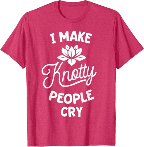 Vista 31 de Camiseta divertida de terapia de masaje I Make Knotty People Cry, Negro, S