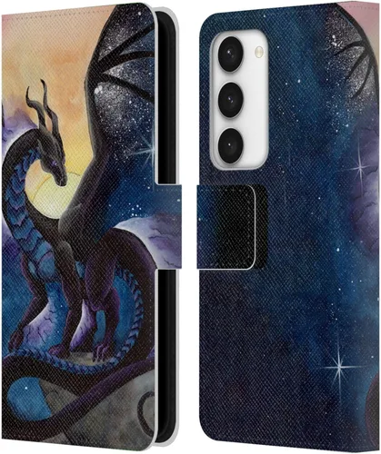 Vista 85 de Head Case Designs Officially Licensed Carla Morrow Galactic Entrancement Dragons Leather Wallet Case Compatible with Samsung Galaxy A07 4G