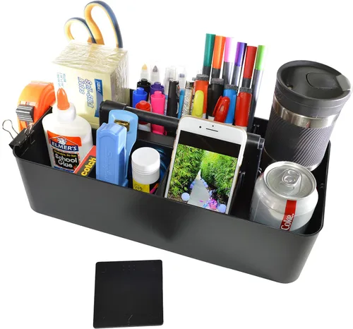 Vista 4 de Divisores DIY de 8 Compartimentos, Caddy Portátil Grande, Multiusos, Apilable, Solución Moderna para Escuela, Oficina, Escritorio, Uso Infinito