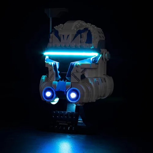 Vista 4 de VONADO Kit de luces LED compatible con el set de casco Lego Captain Rex 75349, iluminación DIY compatible con el casco Lego 75349 (sin modelo)