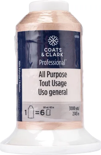 Vista 10 de Coats & Clark Hilo profesional multiusos, 3000 yardas, negro