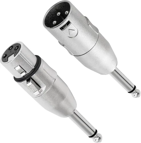 Vista 12 de Adaptador TRS de 1/4" a XLR 2 paquete - Adaptadores XLR macho y hembra de 6.35mm 1/4" 0.25 in TRS hembra a (XLR macho y XLR hembra)