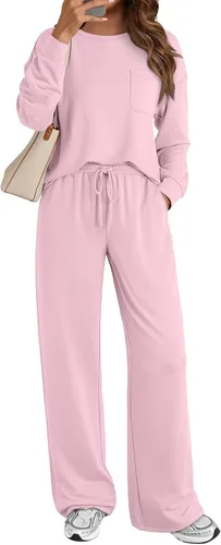 Vista 12 de AUTOMET - Conjunto deportivo de 2 piezas para mujer, atuendo a juego, sudadera para viajar, ropa de moda de otoño