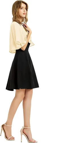Vista 5 de Chal de gasa suave para mujer, para vestido de noche, boda, bolero, aleta