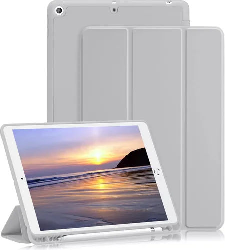 Vista 14 de Funda para iPad 8ª/7ª generación (2020/2019) iPad 10.2 pulgadas con soporte para lápices [encendido/apagado] funda protectora con soporte magnetico