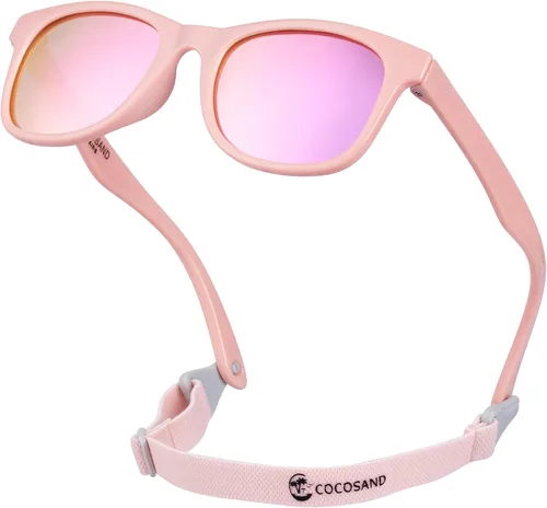Vista 7 de COCOSAND Polarized Kids Sunglasses & Flexible Frame Negro