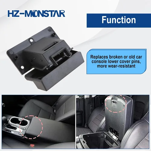 Vista 4 de Pestillo de tapa inferior de la consola del reposabrazos interior compatible con Dodge Ram 1500 Classic 2013-2018, Ram 2500 2013-2017, Ram 3500
