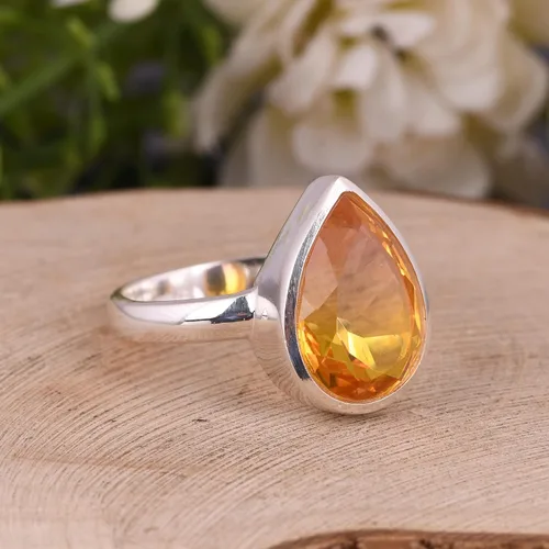 Vista 52 de PANOPLY Bio Pink Doublet Quartz Solid 925 Sterling Silver Ring for Women