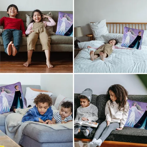 Vista 6 de Franco Funda de almohada decorativa suave para niños, 15 x 15 pulgadas, Frozen 2 de Disney