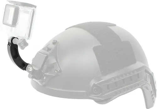 Vista 3 de Base de soporte de montaje de casco NVG de aluminio de 3 agujeros con adaptador de tornillo de brazo de extensión compatible con cámara de acción
