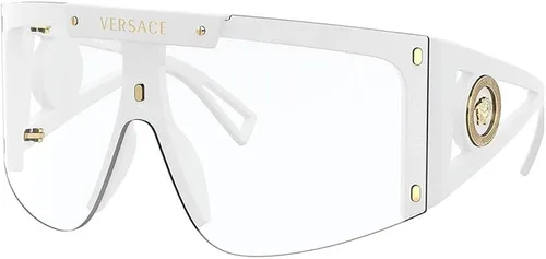 Vista 2 de Versace VE 4393 4011W - Lentes de sol de plástico blanco con clip verde o gris