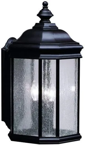 Vista 2 de Kichler 9030BK Kirkwood Outdoor Wall 3-Light, Black, 12-Inch