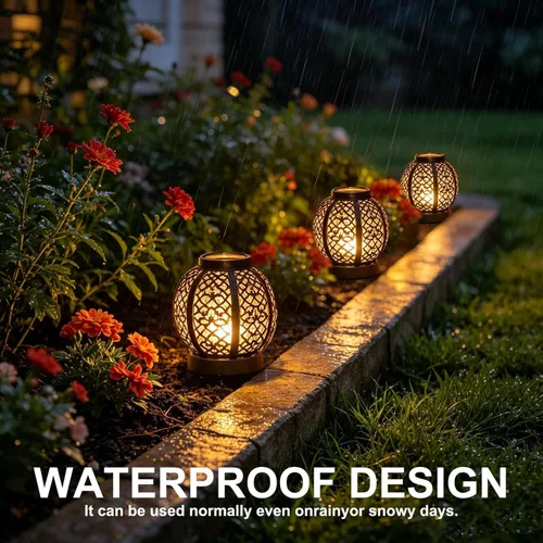 Vista 8 de Solar Light Replacement Components, 3.2" Waterproof Solar Panel Top with Warm White Led, Universal Inserts for Outdoor Lanterns for Updating and